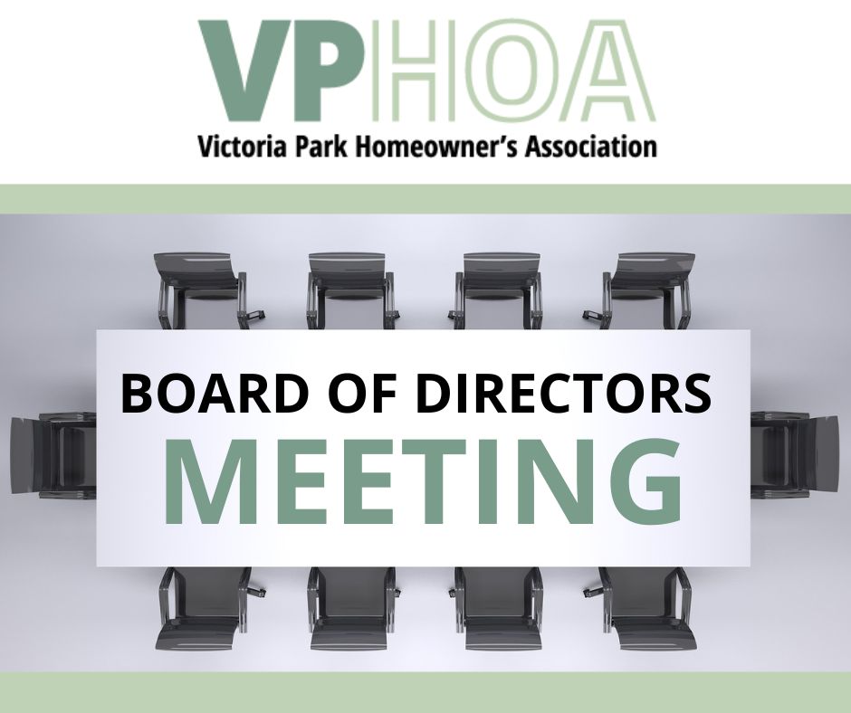 VPHOA Board of Directors Meeting